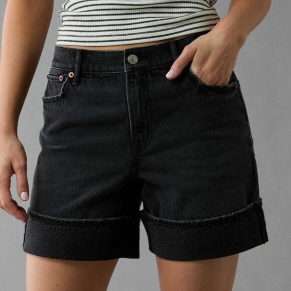 NTW American Eagle 6" Strigid Super High-Waisted Relaxed Denim Short - Size 000 - Picture 1 of 5